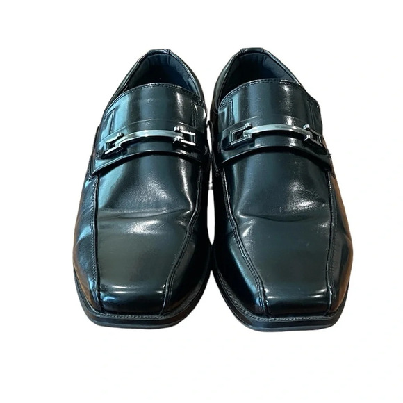 Dexter Comfort men’s memory foam dress loafers, silver buckle, SZ 13 black - Picture 3 of 9